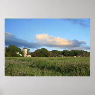 "Boerderij van wilde bloemen" Poster