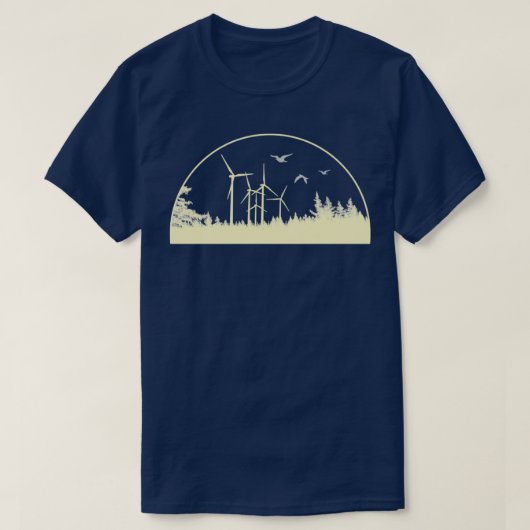 boerderij van windenergie voor hernieuwbare energi t-shirt (Design voorkant)