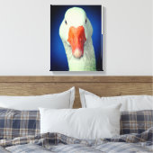 Boerderij van witte gans canvas afdruk (Insitu (Slaapkamer))