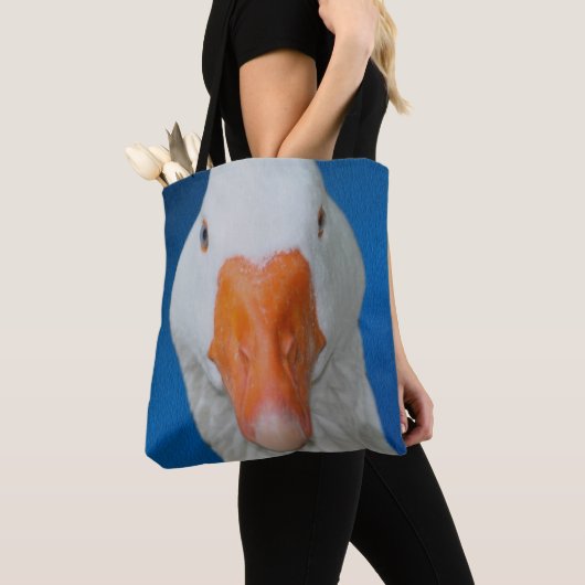 Boerderij van witte gans tote bag (Dichtbij)