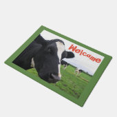 Boerderij van zwarte en witte kabeljauw Dairy Funn Deurmat (Schuin)