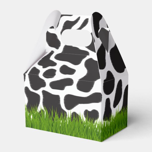 Boerderij van zwarte en witte Koe Dierensterfdag T Bedankdoosjes (Achterkant)