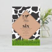 Boerderij van zwarte en witte Koe Dierensterfdag T Kaart (Staand voorkant)