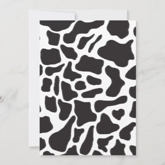 Boerderij van zwarte en witte Koe Dierensterfdag T Kaart (Achterkant)