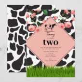 Boerderij van zwarte en witte Koe Kaart (Voorkant / Achterkant)