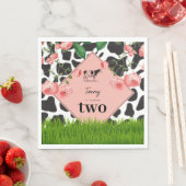 Boerderij van zwarte en witte Koe Servet (Insitu)