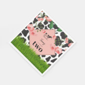 Boerderij van zwarte en witte Koe Servet (Hoek)