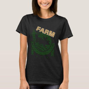 Boerderij Varken Amerika Koe Boer schuur Kip Veld  T-shirt
