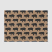  boerderij varken silhouet aangepaste kleur bruin tissuepapier (Voorkant)