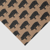 boerderij varken silhouet aangepaste kleur bruin tissuepapier (Detail)