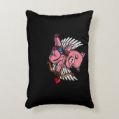 Boerderij Varkens Cupid Cute Valentijnsdag Accent Kussen (Voorkant(Verticaal))
