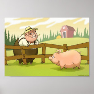Boerderij Varkens Poster