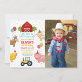 Boerderij Varkensdieren 1e kinderdag Foto Kaart (Voorkant)