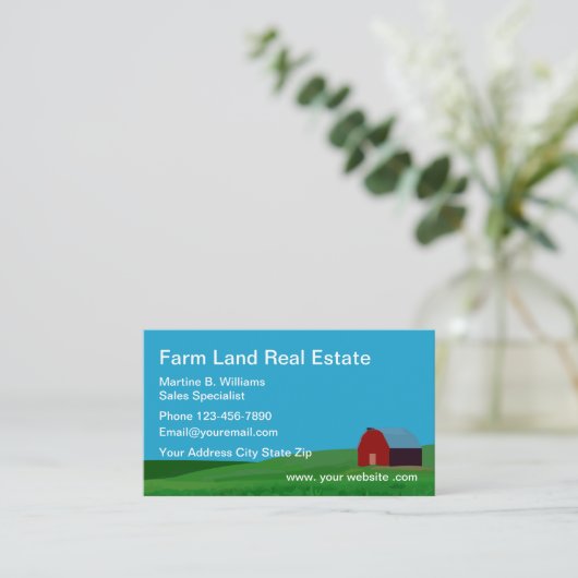 Boerderij Vastgoedthema Visitekaartje (Staand voorkant)