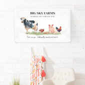 Boerderij Vee Varken Dier Waterverf Schilderij Boe Spandoek (Insitu)