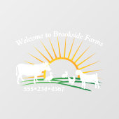 Boerderij Veedieren Sunrise Hill Raamsticker (Vel)