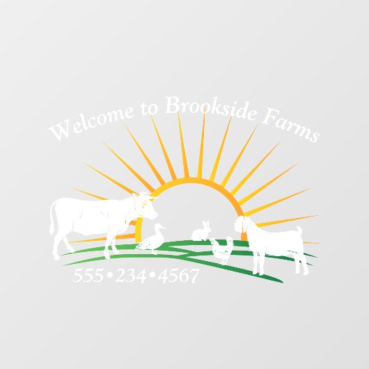 Boerderij Veedieren Sunrise Hill Raamsticker (Vel)