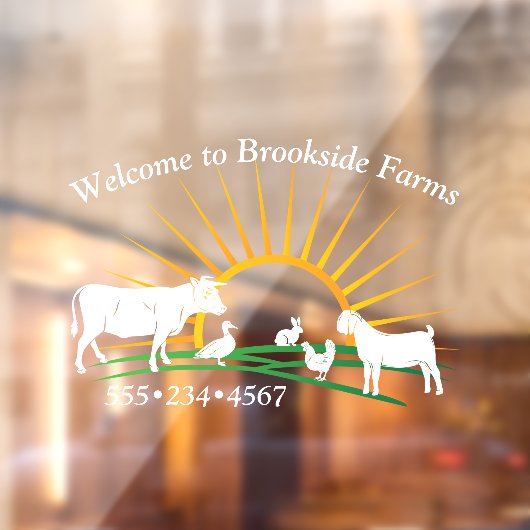 Boerderij Veedieren Sunrise Hill Raamsticker (Vel 2)