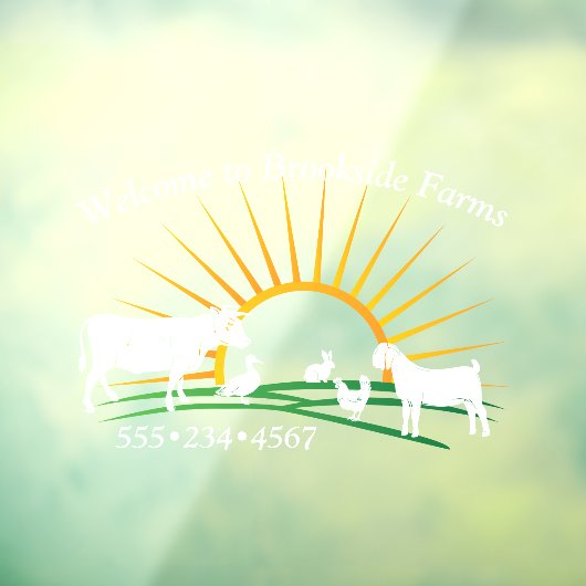 Boerderij Veedieren Sunrise Hill Raamsticker (Vel 3)