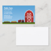 Boerderij Vegetable Farmer Visitekaartje (Voorkant / Achterkant)