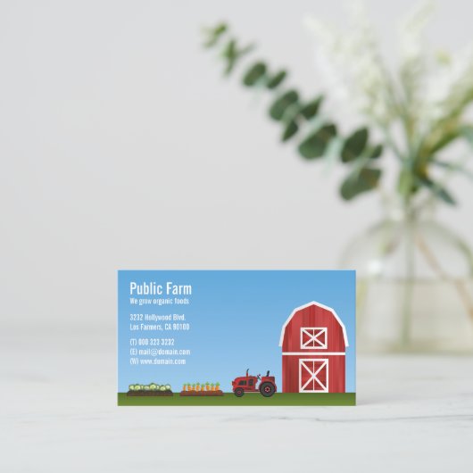 Boerderij Vegetable Farmer Visitekaartje (Staand voorkant)