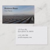 Boerderij veld met visitekaartje van kunststof (Voorkant / Achterkant)