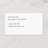 Boerderij veld met visitekaartje van kunststof (Achterkant)