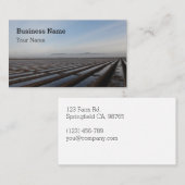 Boerderij veld met visitekaartje van kunststof (Voorkant / Achterkant)