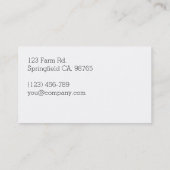 Boerderij veld met visitekaartje van kunststof (Achterkant)