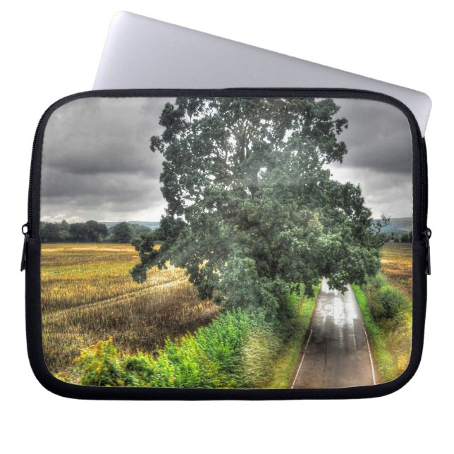 Boerderij veld, weide, pasta, dok laptop sleeve (Voorkant)