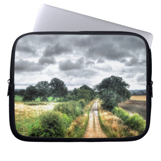 Boerderij veld, weide, pasta, dok laptop sleeve (Voorkant)
