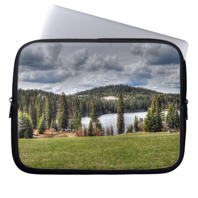 Boerderij veld, weide, pasta, dok laptop sleeve (Voorkant)