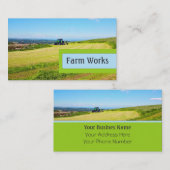 Boerderij, velden en trekkers visitekaartje (Voorkant / Achterkant)