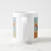 Boerderij ventilator - Koe met kroon op de bloem Grote Koffiekop (Achterkant)