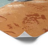 Boerderij ventilator - Koe met kroon op de bloem Poster (Hoek)