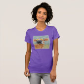 Boerderij ventilator - Koe met kroon op de bloem T-shirt (Voorkant volledig)