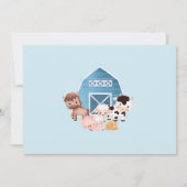 Boerderij Verjaardag 1e Nodig Blue Boys One Photo Kaart (Achterkant)