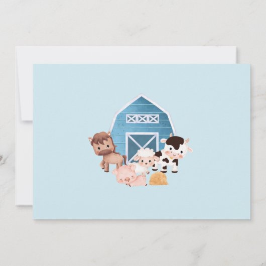 Boerderij Verjaardag 1e Nodig Blue Boys One Photo  Kaart (Achterkant)