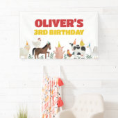 Boerderij Verjaardag Achtergrond Schuur Dieren Ban Spandoek (Insitu)