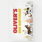 Boerderij Verjaardag Achtergrond Schuur Dieren Ban Spandoek (Verticaal)