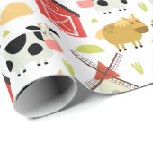 Boerderij Verjaardag Baby shower Cadeaupapier (Rol Hoek)