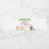 Boerderij Verjaardag Barnyard Dieren Jongen Decor Waterfles Etiket (Enkel label)