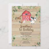 Boerderij Verjaardag Barnyard Party Invitation Kaart (Voorkant)