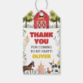 Boerderij Verjaardag Bedankt Cadeau Labels Cadeaulabel (Voorkant)