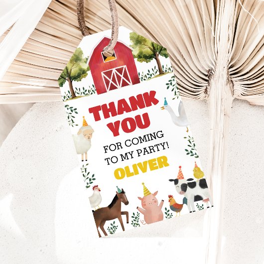 Boerderij Verjaardag Bedankt Cadeau Labels Cadeaulabel