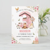 BOERDERIJ VERJAARDAG Boerderijdieren 3e verjaardag Kaart (Staand voorkant)