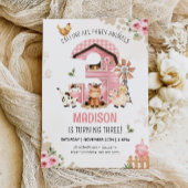 BOERDERIJ VERJAARDAG Boerderijdieren 3e verjaardag Kaart