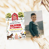 Boerderij Verjaardag Foto Uitnodiging