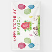 Boerderij Verjaardag gepersonaliseerd Spandoek (Verticaal)