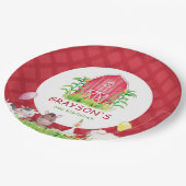 Boerderij Verjaardag Gepersonaliseerde Plaid Papieren Bordje (Gekanteld)